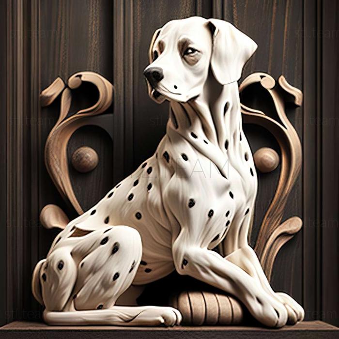 3D model Dalmatian dog (STL)